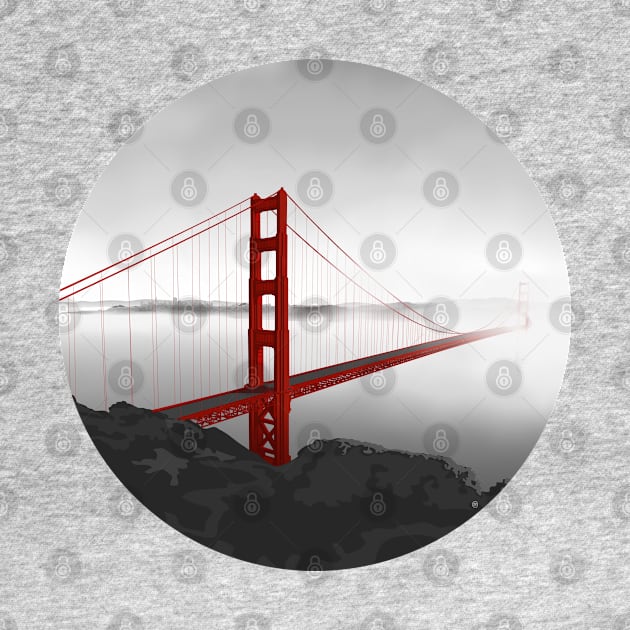 Golden Gate Bridge (Vectorillustration) by CarolinaMatthes